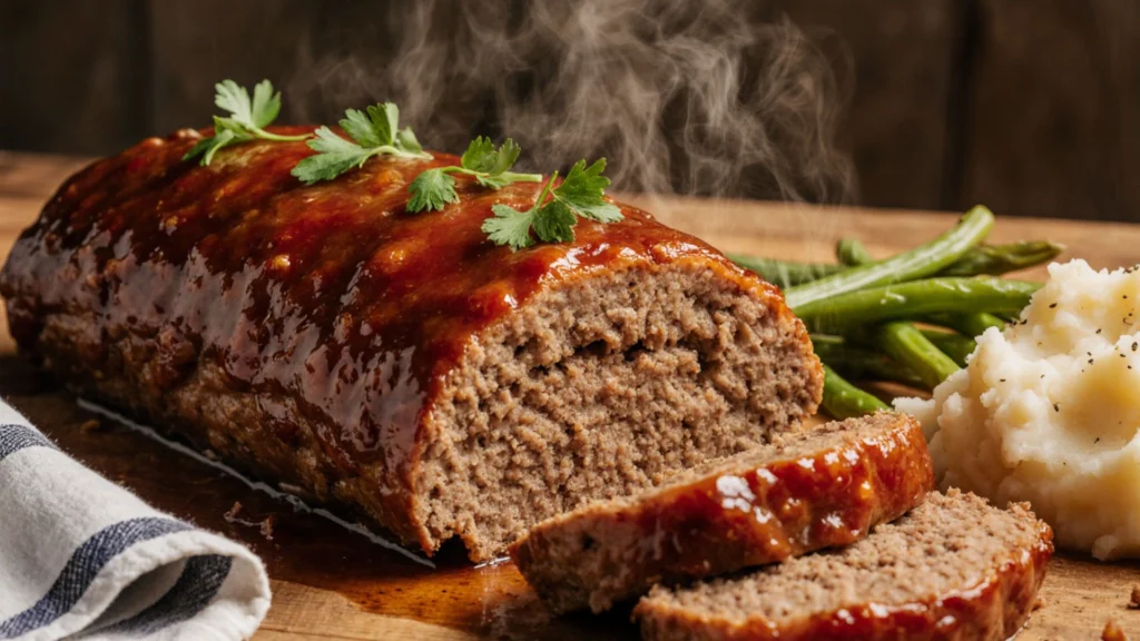 classic american meatloaf dinner