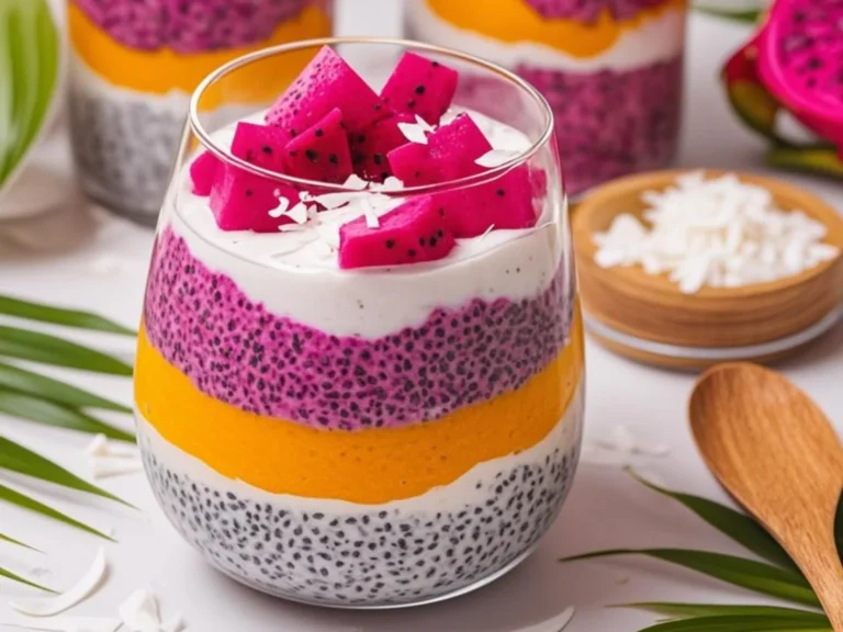 Mango and Dragon Fruit Chia Pudding