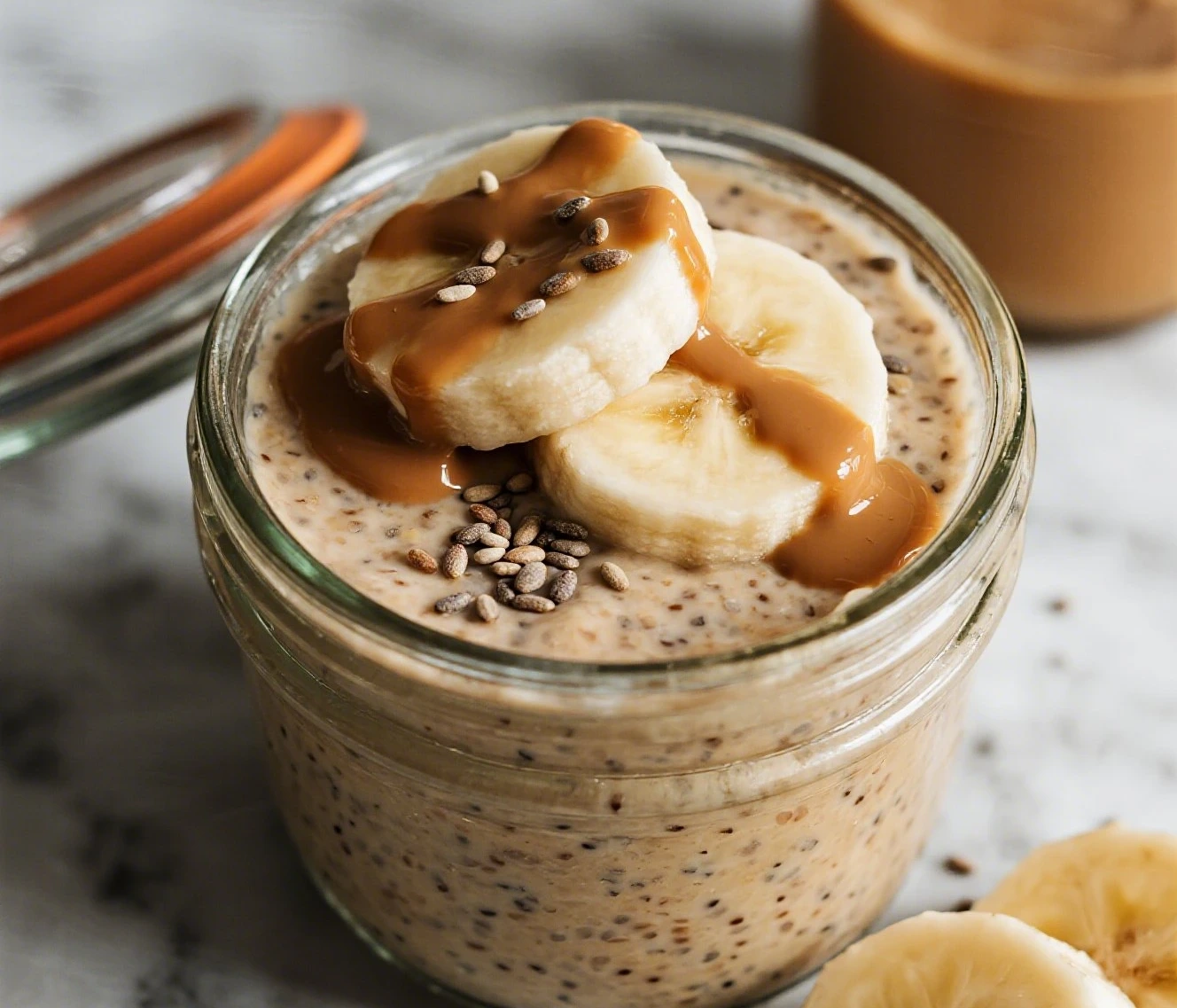 Banana & Peanut Butter Chia Seed Pudding